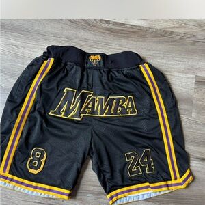 Black and Yellow Mamba Athletic Shorts